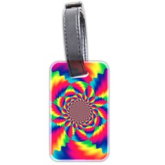 Colorful Psychedelic Art Background Luggage Tags (two Sides) by Amaryn4rt