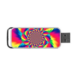 Colorful Psychedelic Art Background Portable Usb Flash (one Side) by Amaryn4rt