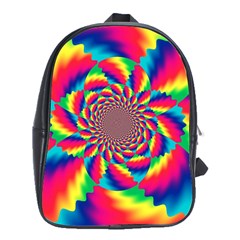 Colorful Psychedelic Art Background School Bags (XL) 