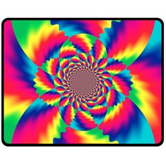 Colorful Psychedelic Art Background Double Sided Fleece Blanket (Medium) 