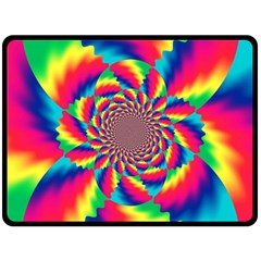 Colorful Psychedelic Art Background Double Sided Fleece Blanket (Large) 