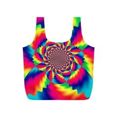 Colorful Psychedelic Art Background Full Print Recycle Bags (S) 