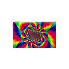 Colorful Psychedelic Art Background Cosmetic Bag (XS)