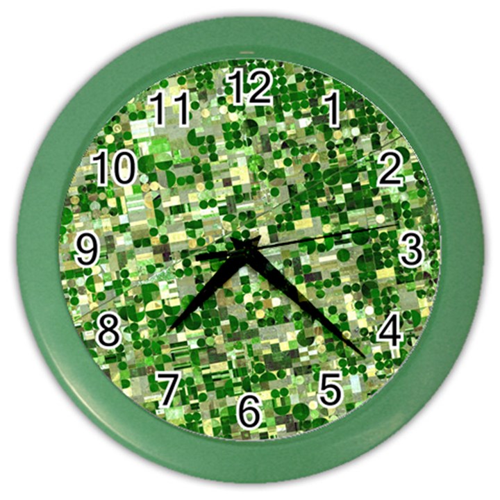 Crop Rotation Kansas Color Wall Clocks