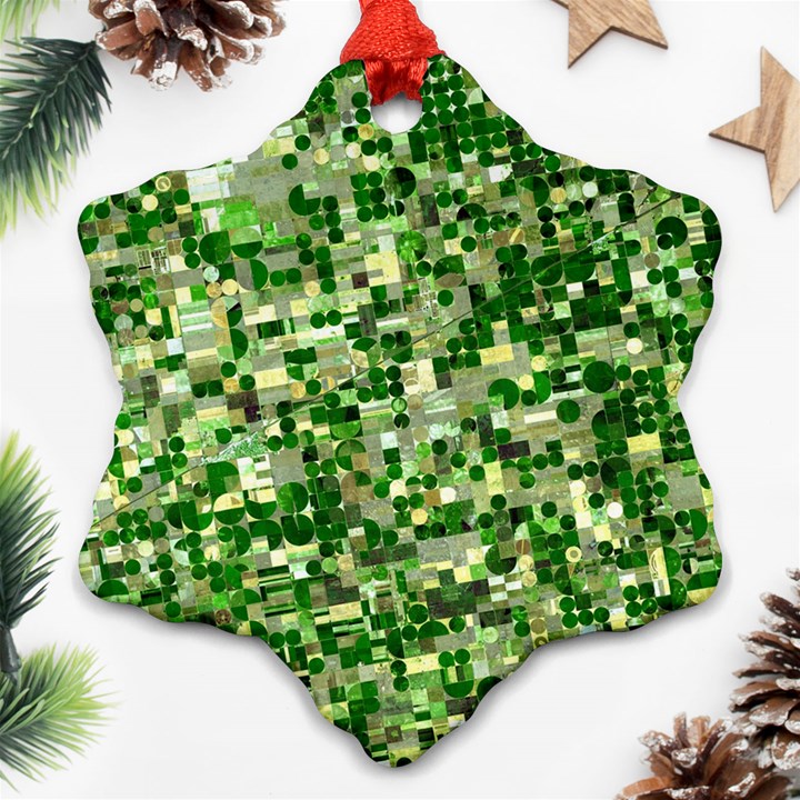 Crop Rotation Kansas Snowflake Ornament (Two Sides)