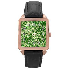 Crop Rotation Kansas Rose Gold Leather Watch  by Amaryn4rt