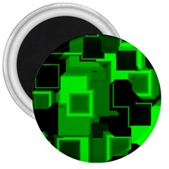 Cyber Glow 3  Magnets by Amaryn4rt