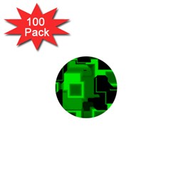 Cyber Glow 1  Mini Buttons (100 Pack) 