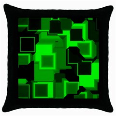 Cyber Glow Throw Pillow Case (black)