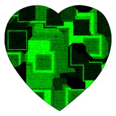 Cyber Glow Jigsaw Puzzle (heart)