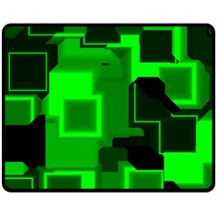 Cyber Glow Double Sided Fleece Blanket (medium)  by Amaryn4rt