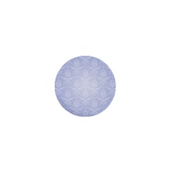 Damask Pattern Wallpaper Blue 1  Mini Buttons