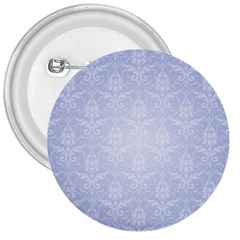 Damask Pattern Wallpaper Blue 3  Buttons