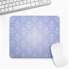 Damask Pattern Wallpaper Blue Large Mousepads by Amaryn4rt