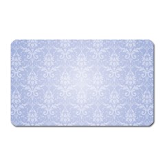 Damask Pattern Wallpaper Blue Magnet (rectangular)