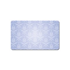 Damask Pattern Wallpaper Blue Magnet (name Card)