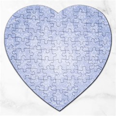 Damask Pattern Wallpaper Blue Jigsaw Puzzle (heart)