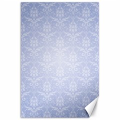 Damask Pattern Wallpaper Blue Canvas 20  X 30  