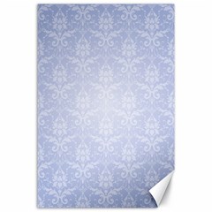 Damask Pattern Wallpaper Blue Canvas 24  X 36 