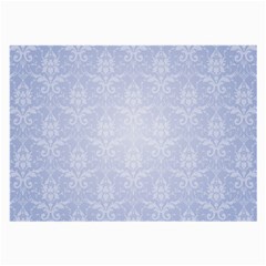 Damask Pattern Wallpaper Blue Large Glasses Cloth (2-side)