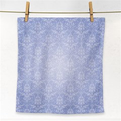 Damask Pattern Wallpaper Blue Face Towel