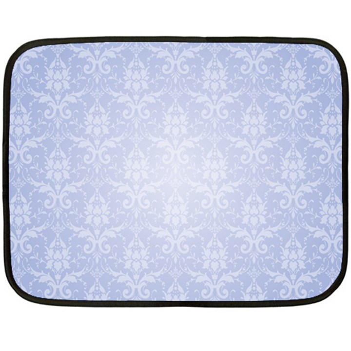 Damask Pattern Wallpaper Blue Fleece Blanket (Mini)