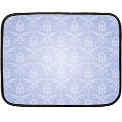 Damask Pattern Wallpaper Blue Double Sided Fleece Blanket (mini) 