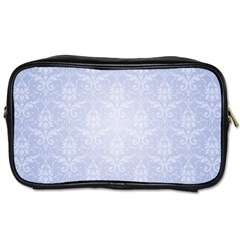 Damask Pattern Wallpaper Blue Toiletries Bags