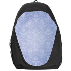 Damask Pattern Wallpaper Blue Backpack Bag