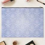 Damask Pattern Wallpaper Blue Cosmetic Bag (XXXL)  Back