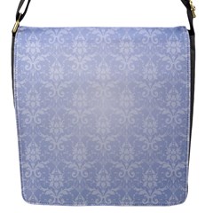 Damask Pattern Wallpaper Blue Flap Messenger Bag (s)