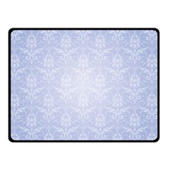 Damask Pattern Wallpaper Blue Double Sided Fleece Blanket (small) 