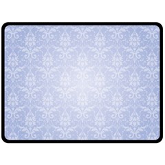 Damask Pattern Wallpaper Blue Double Sided Fleece Blanket (large)  by Amaryn4rt