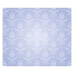 Damask Pattern Wallpaper Blue Double Sided Flano Blanket (small) 