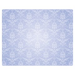 Damask Pattern Wallpaper Blue Double Sided Flano Blanket (medium) 