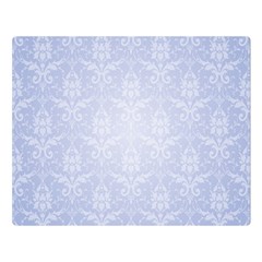 Damask Pattern Wallpaper Blue Double Sided Flano Blanket (large) 