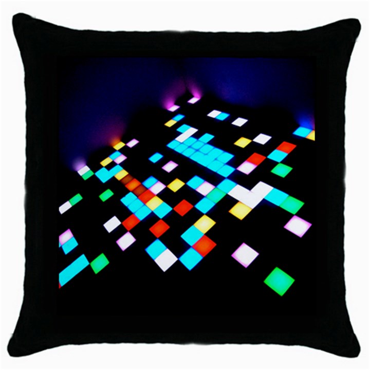 Dance Floor Throw Pillow Case (Black)