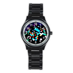 Dance Floor Stainless Steel Round Watch by Amaryn4rt