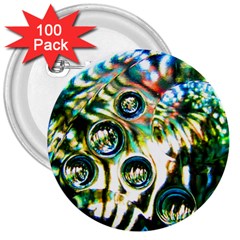 Dark Abstract Bubbles 3  Buttons (100 Pack) 