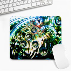 Dark Abstract Bubbles Large Mousepads