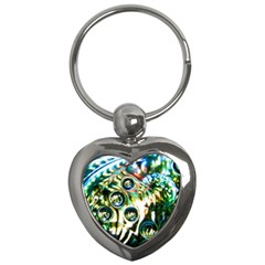 Dark Abstract Bubbles Key Chains (heart) 