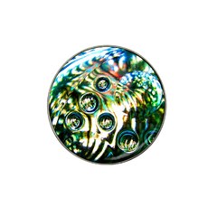 Dark Abstract Bubbles Hat Clip Ball Marker