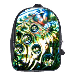 Dark Abstract Bubbles School Bags(large)  by Amaryn4rt