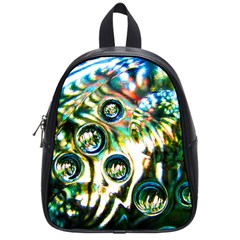 Dark Abstract Bubbles School Bags (small) 