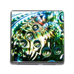 Dark Abstract Bubbles Memory Card Reader (square)