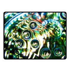 Dark Abstract Bubbles Fleece Blanket (small)