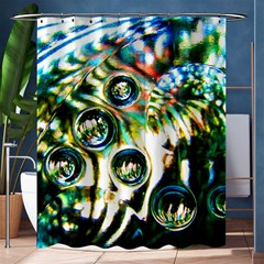 Dark Abstract Bubbles Shower Curtain 60  X 72  (medium) 