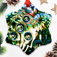 Dark Abstract Bubbles Ornament (snowflake)