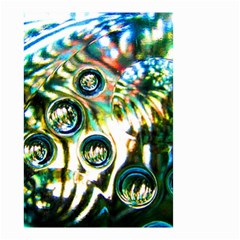 Dark Abstract Bubbles Small Garden Flag (two Sides)