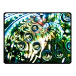 Dark Abstract Bubbles Double Sided Fleece Blanket (Small)  45 x34  Blanket Front